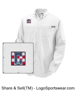 Columbia LS Class of 94 Logo Fishing Shirt White Design Zoom